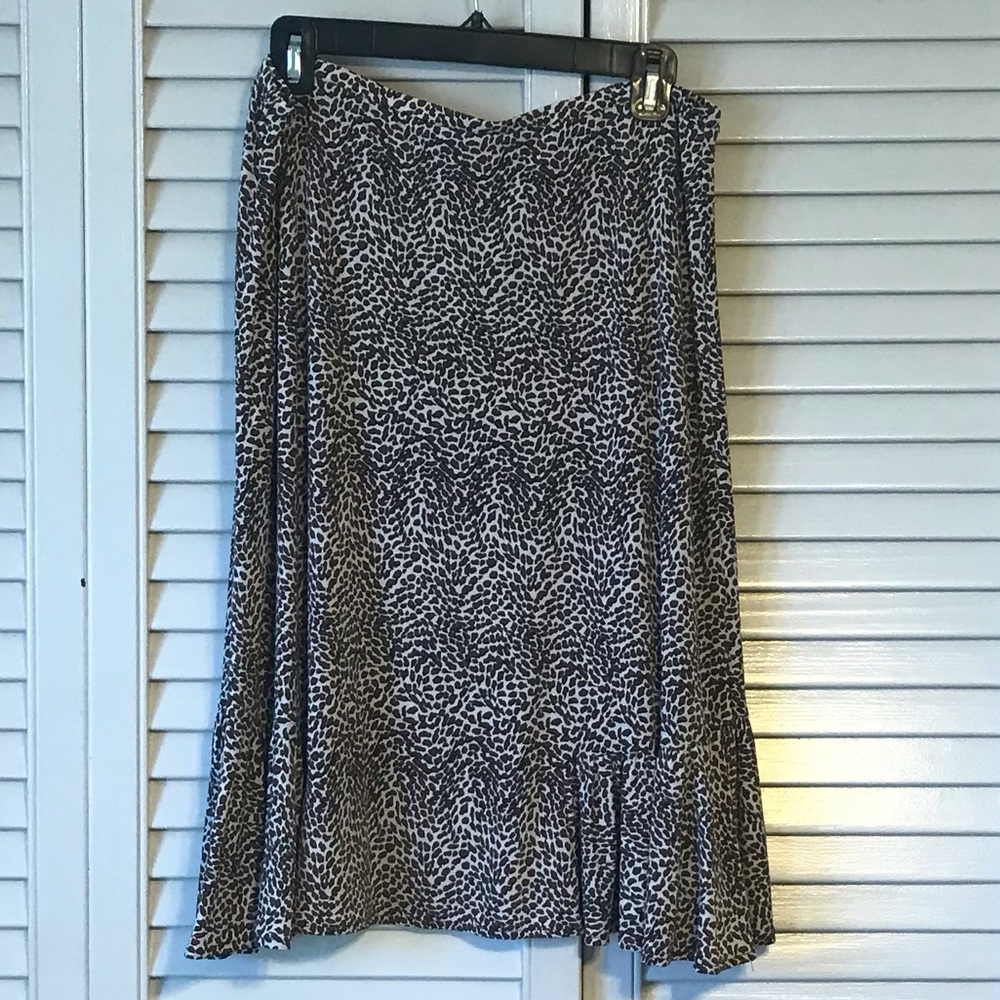 Elegant Leopard Print A-Line Skirt